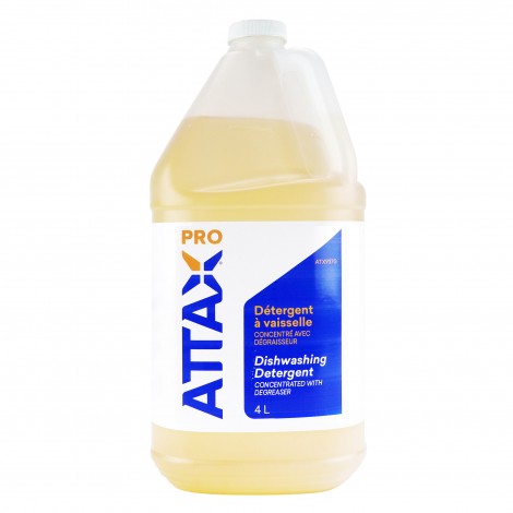 Dishwashing Detergent - Concentrated with Degreaser - 1,06 gal (4 L) - Attax ® Pro