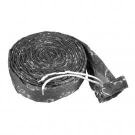 Cover for 30' (9 m) Hose of Central Vacuum Cleaner - Padded - with Zipper - Grey - VacSoc - VS-PZGY30