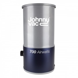 Central Vacuum Johnny Vac - JV700C - Silent - 2-Fan Motor - 700 Airwatts - 5 gal (19 L) Tank Capacity - Wall Mount Bracket - HEPA Bag - Foam Filter