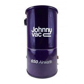 Aspirateur central Johnny Vac - silencieux - 650 watts-air - capacité du réservoir 5 gal (19 L) - Support mural -  filtre Microtex - sac HEPA