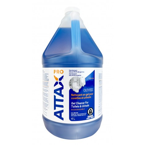 Nettoyant en gel pour cuvettes et urinoirs - 4 L (1,06 gal) - Attax ® Pro