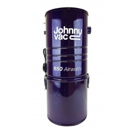 Aspirateur central Johnny Vac - silencieux - 650 watts-air - capacité du réservoir 5 gal (19 L) - Support mural -  filtre Microtex - sac HEPA