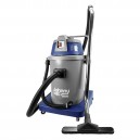 Commercial Wet & Dry Vacuum - with Drain Hose - 10 gal (38 L) Tank Capacity - 10' (3 m) Hose - Metal Wands - Brushes and Accessories Included - Ghibli 17261250018 - AS400P
