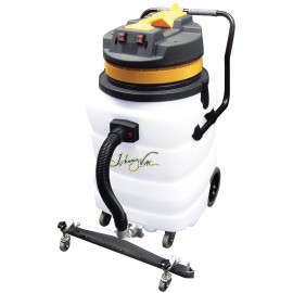 Heavy Duty Wet & Dry Commercial Vacuum - Capacity of 22 gal (85 L) - 2 Motors - Integrated Squeegee - 10' (3 m) Hose - Plastic and Aluminum Wands - Brushes and Accessories Included - IPS ASDO07433