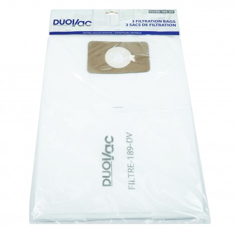 POLYPROPYLENE FILTRATION BAG FOR DUOVAC 13L (3.2G)PK3 - FILTRE-189-DV