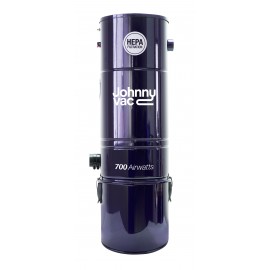 Aspirateur central Johnny Vac - JV700LSA - silencieux - 700 watts-air - capacité de 6 gal (22,7 L) - support mural - filtre et sac HEPA