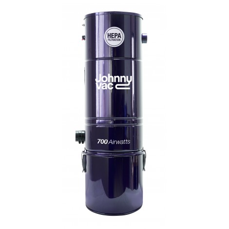 Central Vacuum Johnny Vac - JV700LSA - Silent - 700 Airwatts - 6 gal (22.7 L) Tank Capacity - Wall Mount Bracket - HEPA Filter and Bag