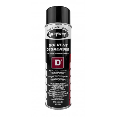 Solvant Degreaser D2 - Quick dry that leaves no residue - Sprayway - 14 oz (397 g)