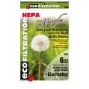 HEPA Microfilter Bag for Electrolux Upright Vacuum - Pack of 6 Bags - Envirocare 138HJV