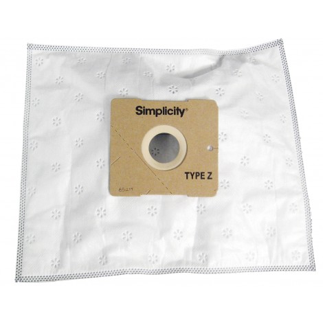 Sac microfiltre HEPA pour aspirateur chariot Simplicity Snap, Jack et Jill - paquet de 6 sacs - SZH-6