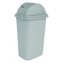 Poubelle avec couvercle pivotant - 10,25 gal (47 L) - grise pâle