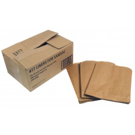 Sac en papier ciré jetable pour poubelles à serviettes sanitaires - BIN621R -  boîte de 500