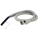 Electric Hose for Central Vacuum - 6' (1,82 m) - 1 1/4" (32 mm)  dia -Beige - Curved Metal Handle - Power Nozzle Compatible - Electrolux BOEL200