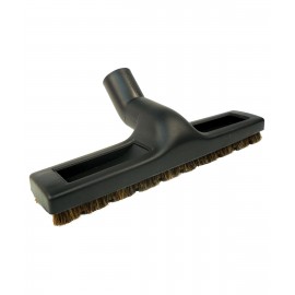 Floor Brush - 12" (30.4 cm) - 1 1/4" (32 mm) dia - Horsehair - with Wheels - Black