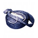 Cover for 30' (9 m) Hose of Central Vacuum Cleaner - Padded - with Zipper - Blue - VacSoc VS-PZBL30