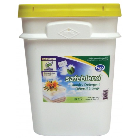Powder Laundry Detergent / Soap HE - Fresh Linen Scent - 39.7 lb (18 kg) - Safeblend LPFR-1YS
