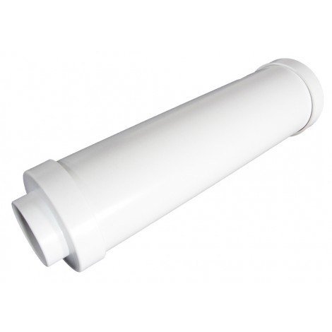 12'' Long Exhaust Muffler - for Central Vacuum Installation - White