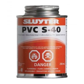 Colle à solvent pour le pvc - 250 ml - gris - pour les tuyaux et raccords des aspirateurs centraux - Sluyter 10603