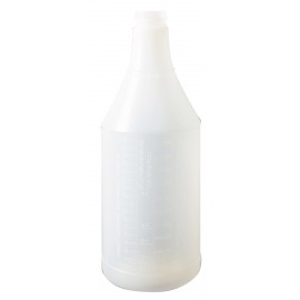 Round Plastic Bottle - 24 oz (710 ml) - White