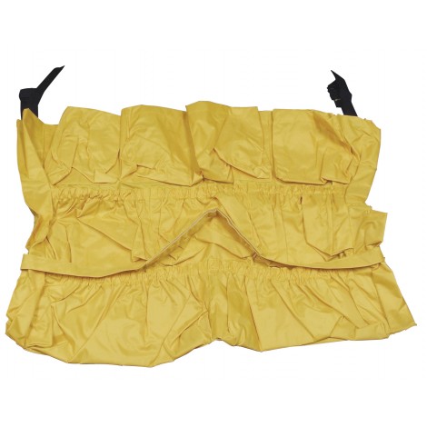 Sac multi-pochettes de rangement pour attacher autour d'une poubelle ronde - jaune