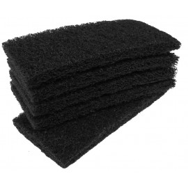 Utility Pads - 4'' x 10'' (10.1 cm x 25.4 cm) - Black - Pack of 5