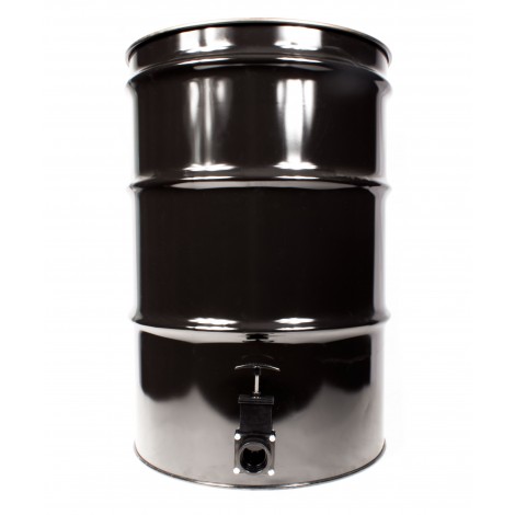 45 GAL. BARREL WITH DRAIN - JOHNNY VAC - BLACK