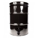 45 GAL. BARREL WITH DRAIN - JOHNNY VAC - BLACK