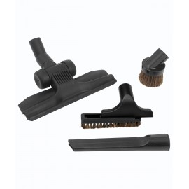 Ensemble de brosses pour aspirateur central - brosse à plancher Wessel-Werk à profil bas de 27,9 cm (11") - brosse à épousseter - brosse pour meubles - outil de coins - noir