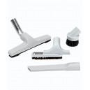 Ensemble de brosse pour aspirateur central - brosse à plancher 25,4 cm (10") - brosse à épousseter - brosse pour meubles - outil de coins - gris