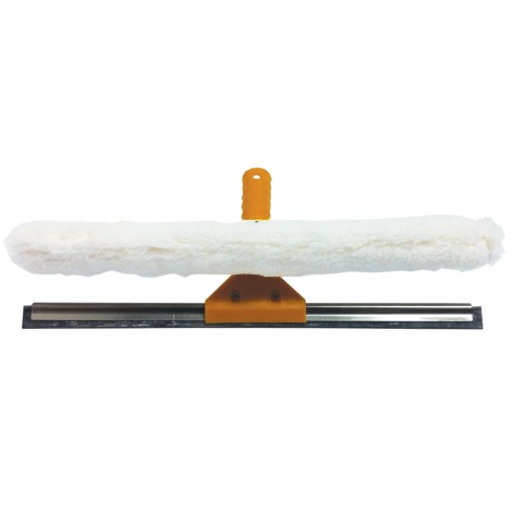 Double Function Squeegee - with Rubber Strips or Strip Washer - Aluminum Pole