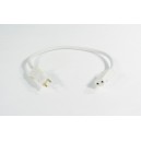 16 PIGTAIL ELECTRIC CORD (M/F) - WHITE