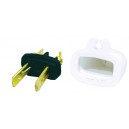 2 WIRES REPLACEMENT PLUG (M) - WHITE