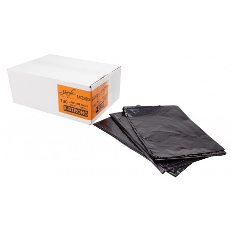 Sacs à poubelle / ordures commercial - extra robuste - 35" x 50" (88,9 cm x 127 cm) - noir - boîte de 100