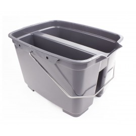 Seau à double compartiment - 2,2 gal (10 L) - gris