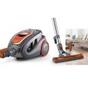 Canister Vacuum Cleaner PARKE with Cyclonic Technology, Bagless, Turbo Brush, Handle with Digital Switch and Complete Brushes