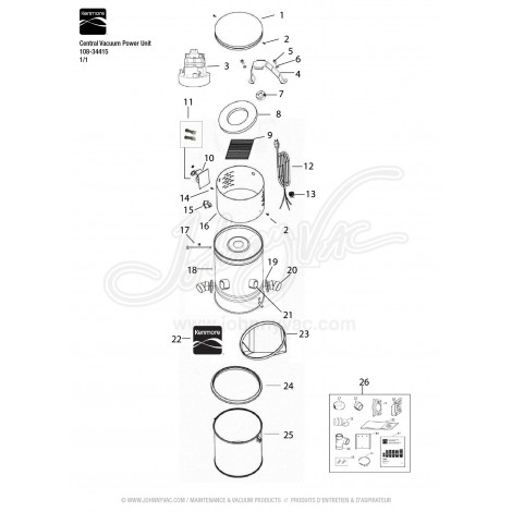 Kenmore Central Vacuum Kit 108-34002