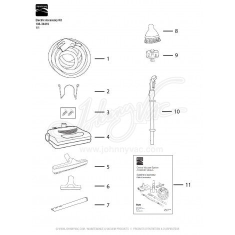 Kenmore Vacuum Electric Accessory Kit 108-34419