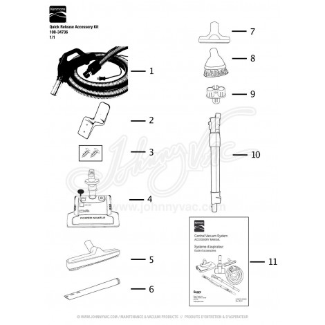 Kenmore Quick Release Accessory Kit 108-34736