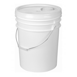 Plastic Pail - 6 Gal (20 L) - with Lid - White