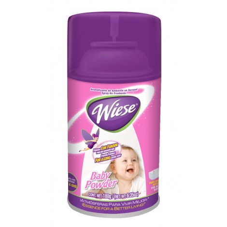 Metered Air Freshener - Baby Powder Scent - 6.2 oz (180 ml) - Wiese NAEDC12