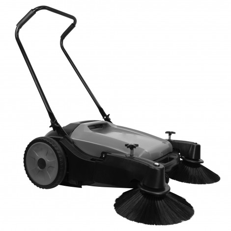 Balai mécanique manuel - Johnny Vac - 32" (81,3 cm) de largeur de nettoyage - 2 brosses latérales - capacité du réservoir 10,5 gal (40 L)