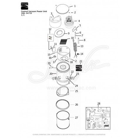 Kenmore Central Vacuum Kit 108-34733