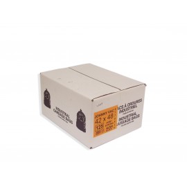 Commercial Garbage / Trash Bags - Strong - 42" x 48" (106.6 cm x 121.9 cm) - Black - Box of 100