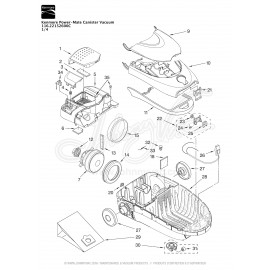 Kenmore Power-Mate Canister Vacuum 116.22152600C