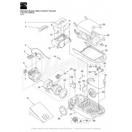 Kenmore Power-Mate Canister Vacuum 116.22175601C