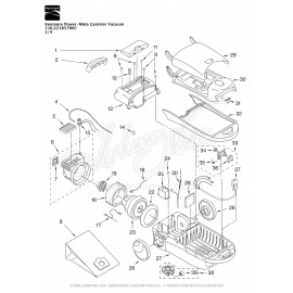 Kenmore Power-Mate Canister Vacuum 116.22185700C