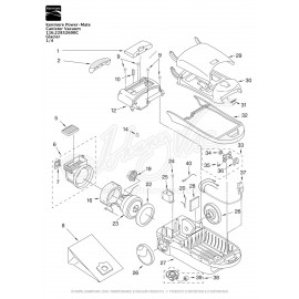 Kenmore Power-Mate Canister Vacuum 116.22852600C