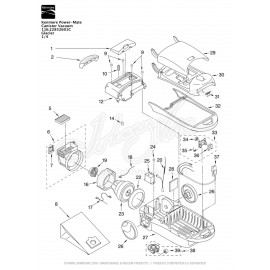 Kenmore Power-Mate Canister Vacuum 116.22852601C