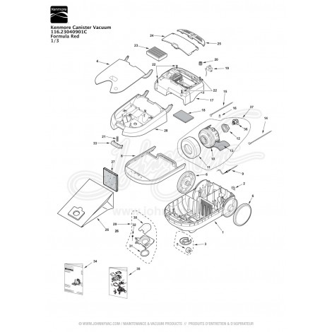 Kenmore Canister Vacuum 116.23040901C