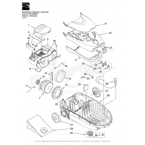 Kenmore Canister Vacuum 116.23101800C